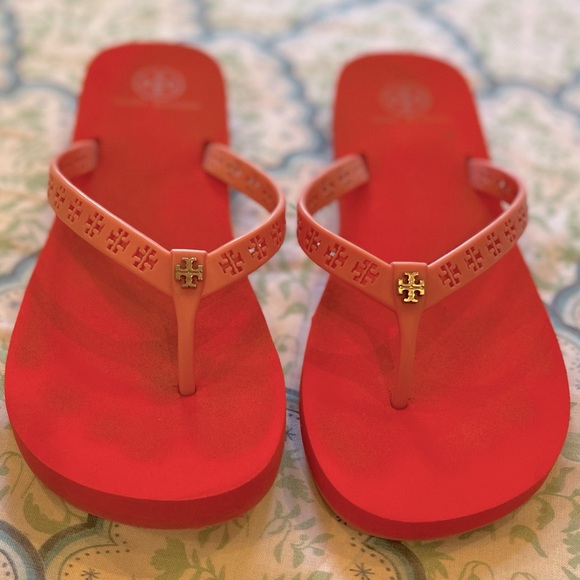 Tory Burch Shoes - TORY BURCH Red and pink flip flops 7